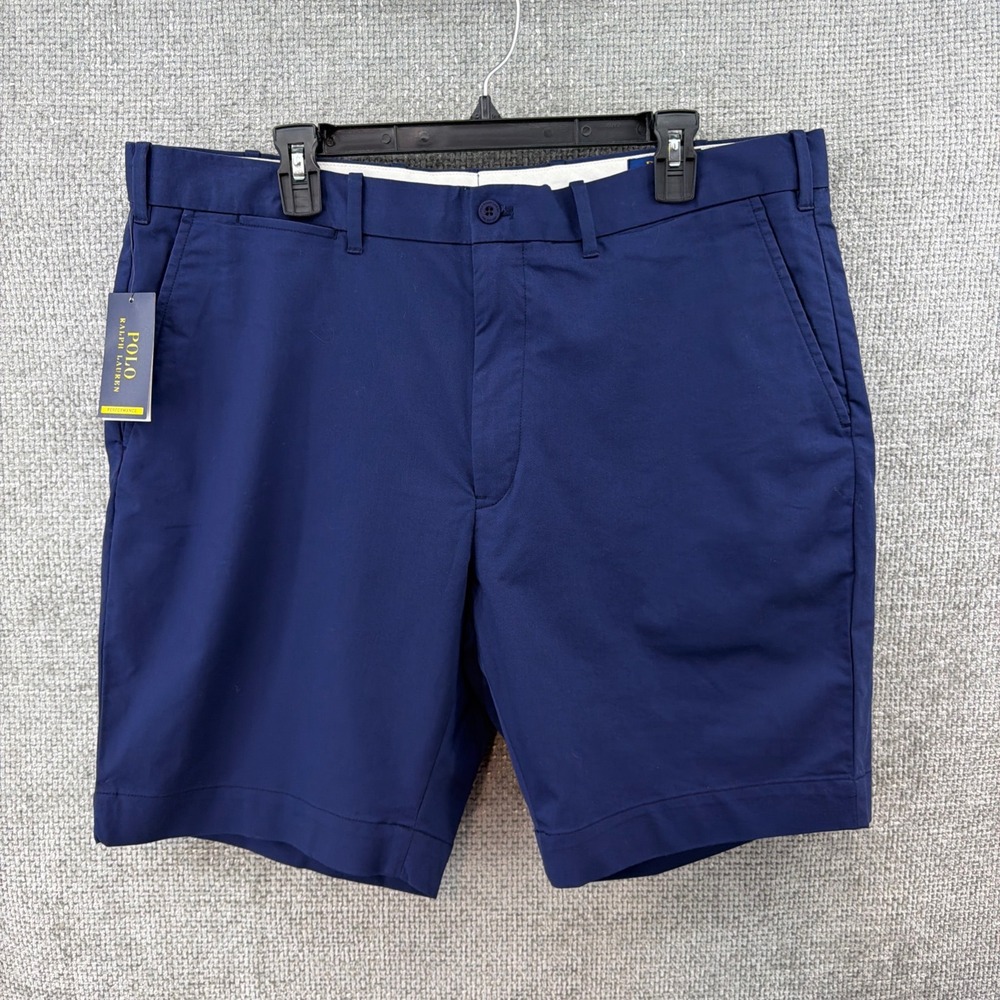 Polo Ralph Lauren Mens 38 Navy Performance Golf Shorts Tailored Fit Pockets New‎